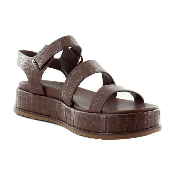 27 EDIT Naturalizer Zizi Cappuccino Faux Croco Leather - Picture 1 of 8